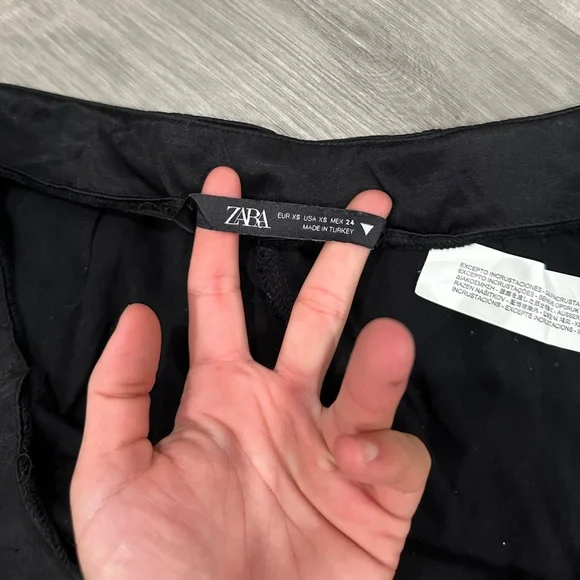 Zara Black Satin Pants - Picture 7 of 7